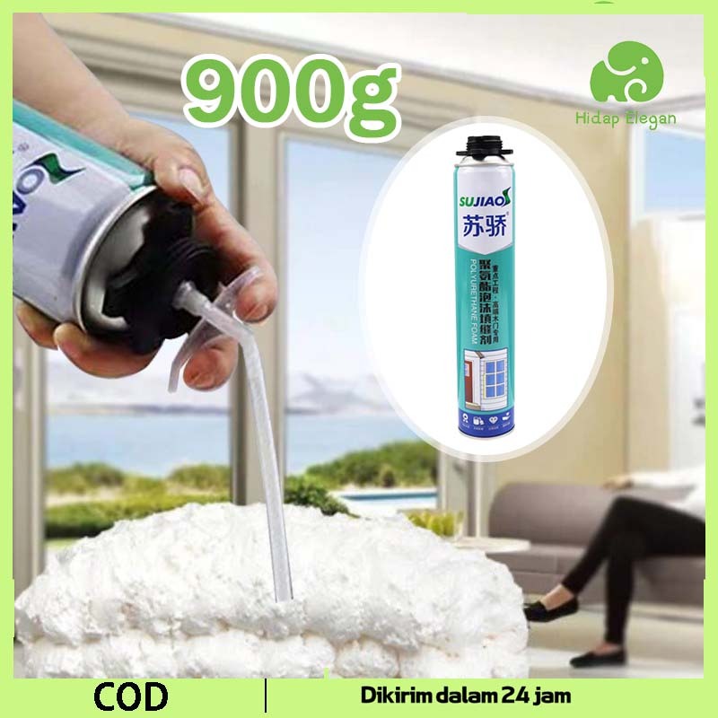 Pu Foam Sealant 900g Pencegahan Kebocoran Sealent Foam Spray Anti-Penyusutan Sealant Foam Pu Spray