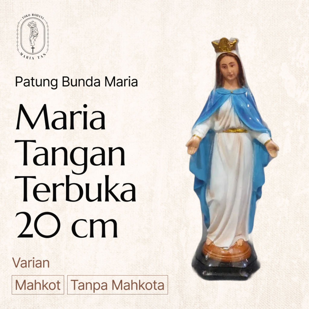 Patung Katolik Bunda Maria Tangan Terbuka 20cm - Patung Rohani - Bunda Maria