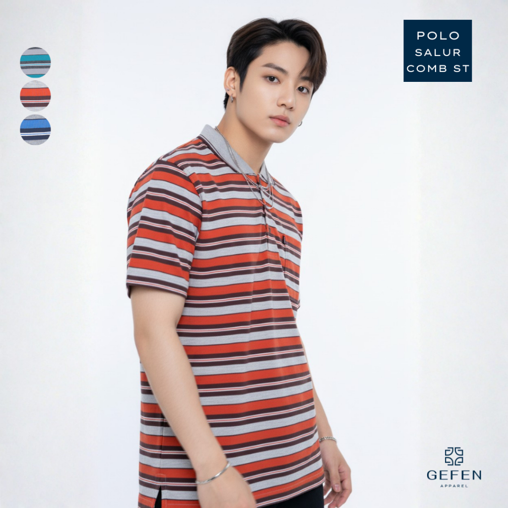 GEFEN - POLO SHIRT SALUR PRIA KAOS POLO PRIA SALUR  KAOS POLO KANTONG SAKU SALUR