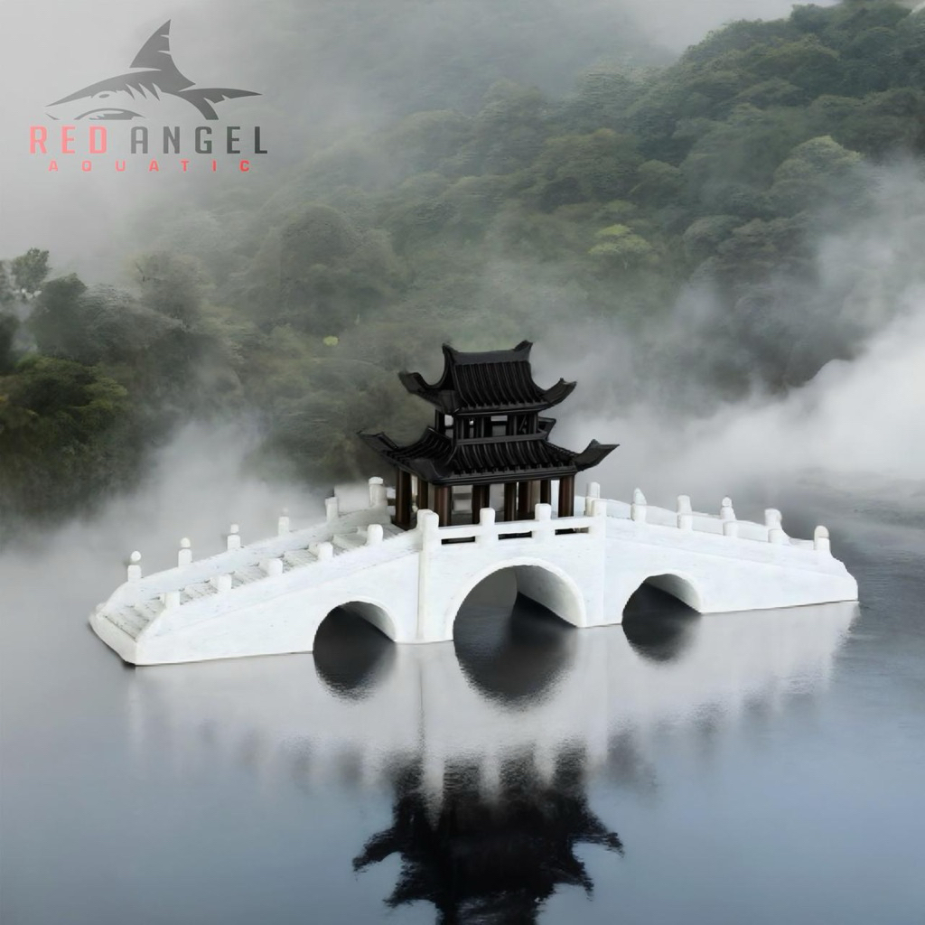 MINIATUR JEMBATAN KUIL DIORAMA PALUDARIUM AQUASCAPE AQUARIUM SUPER REALISTIC