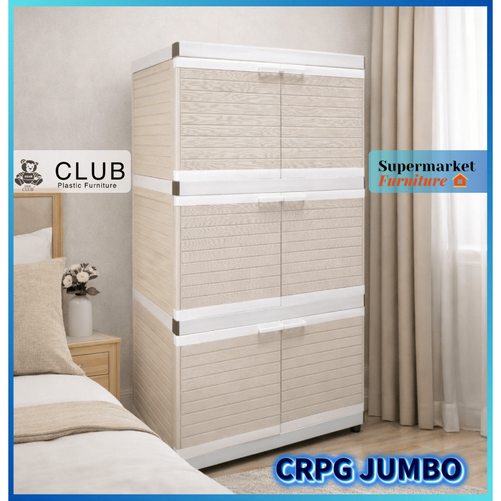 LEMARI PAKAIAN PLASTIK CLUB SUSUN 3 BESAR