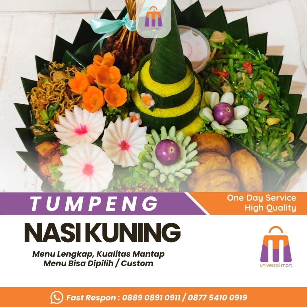 Nasi Tumpeng 5/10/15/20/25/30 Orang Menu Bisa Dipilih