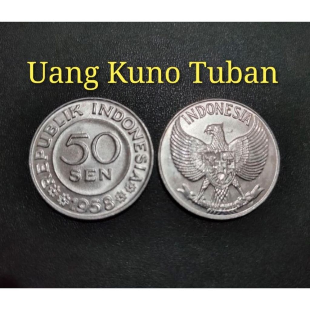 KOIN 50 SEN TAHUN 1958 GARUDA PANCASILA - 1 KEPING .