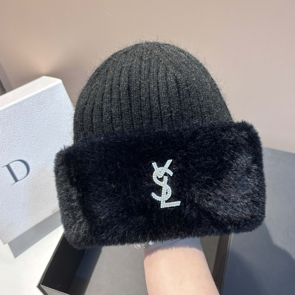 GF 697 Beanie Wool Knitted Topi Kupluk Hat Women Korean Fashion Autumn Winter Outfit Spring Wanita M