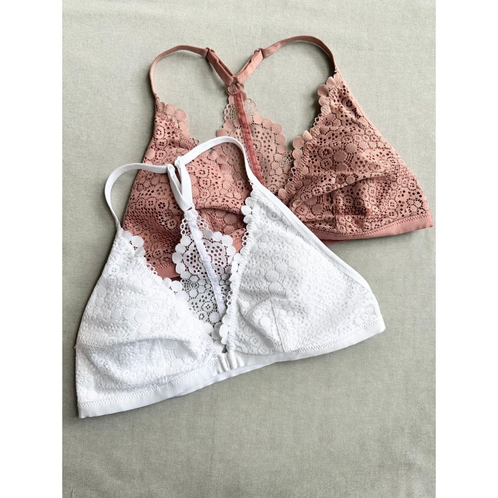 H*M Non-wired Lace Bra | Bralette Full Lace - 1139