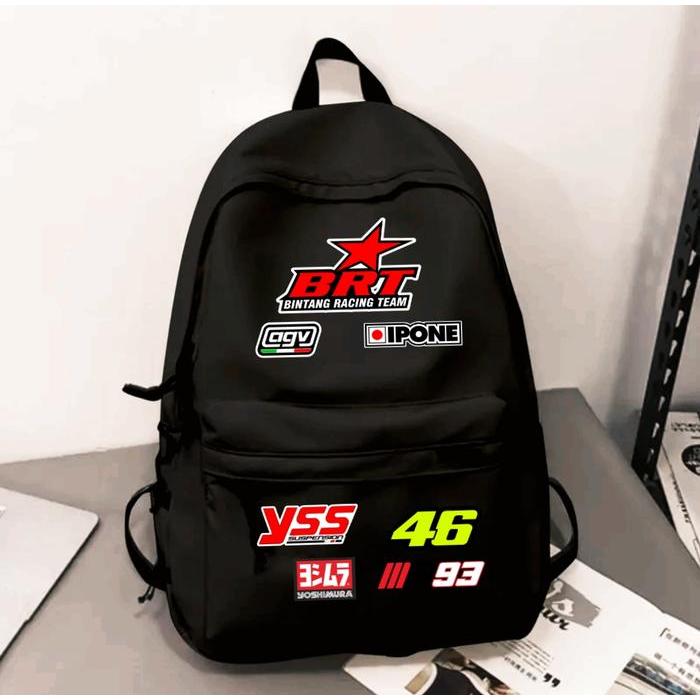BRT Tas BRT Racing Dengan Motif Balap - Ransel BRT Backpack Kanvas Pria Wanita Sekolah Travel SMP Ta