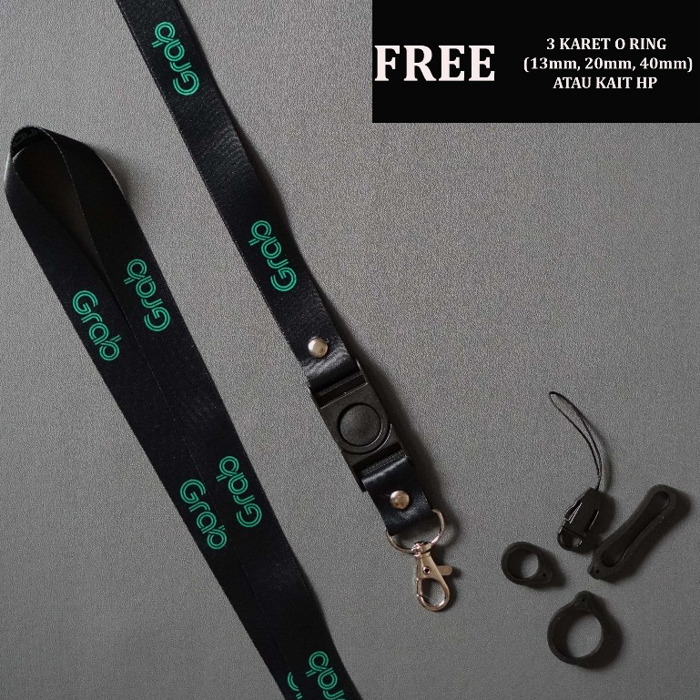 Lanyard Tali Gantungan HP ID Card Nametag Grab