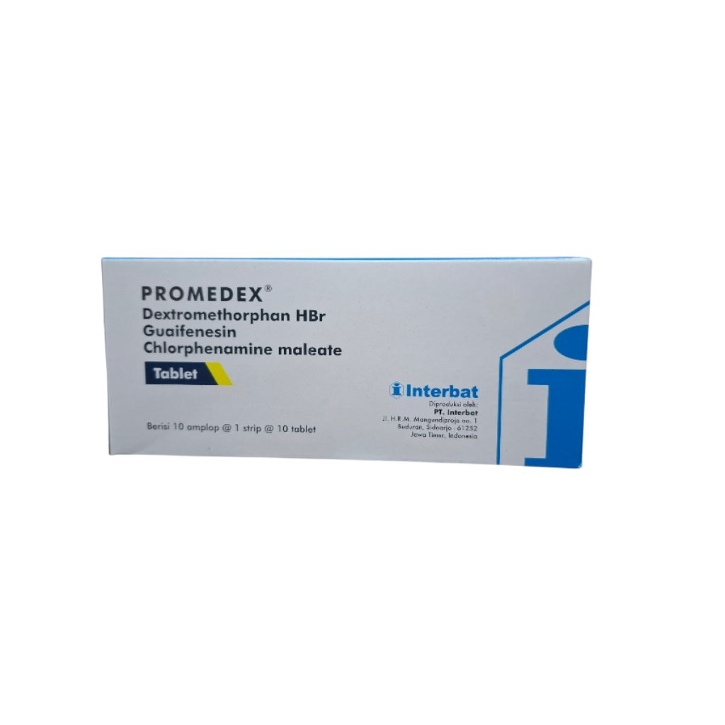OBAT BATUK PROMEDEX TABLET BOX ISI 10 TABLET