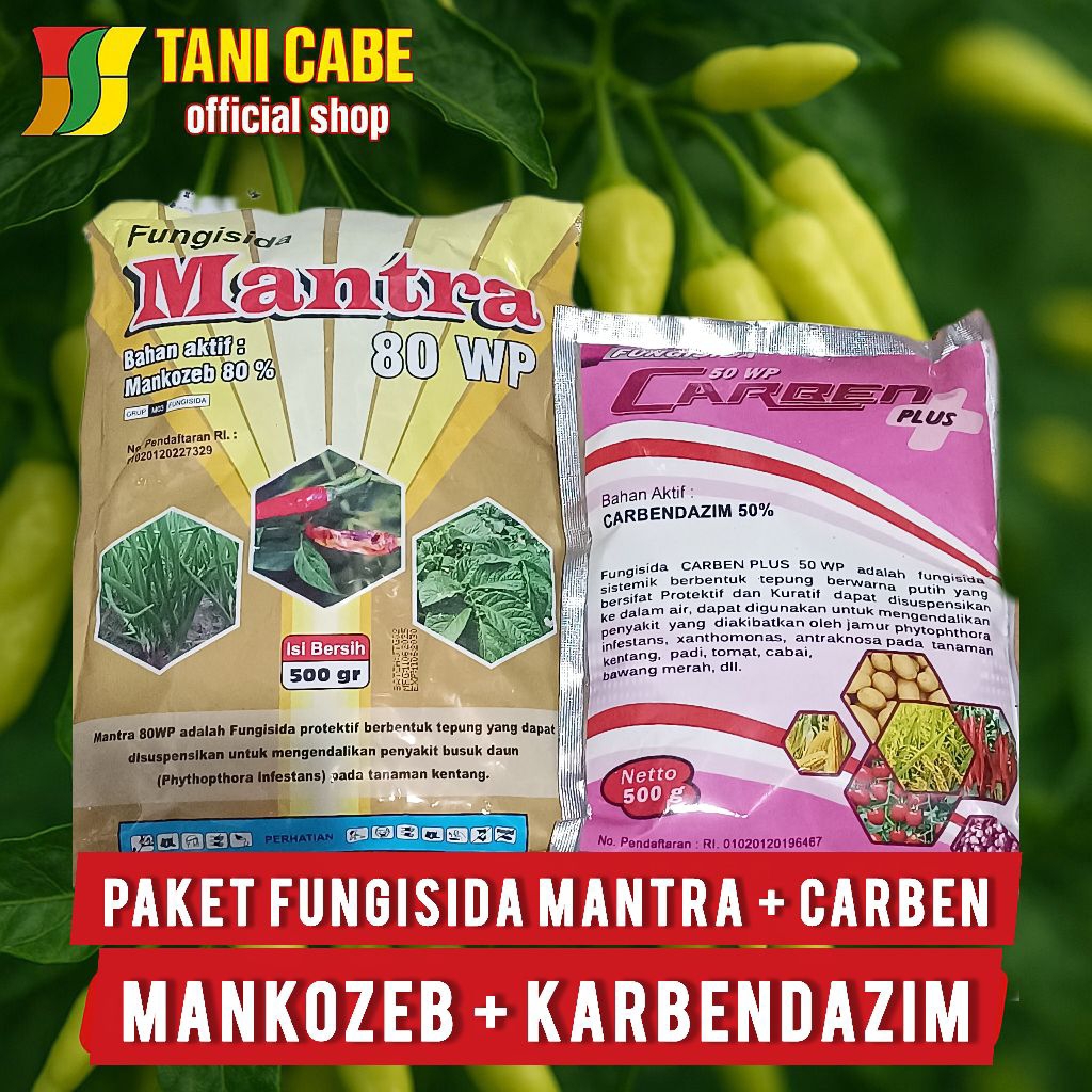 FUNGISIDA MANKOZEB + KARBENDAZIM(MANTRA 500 GR+CARBEN 500 GR)