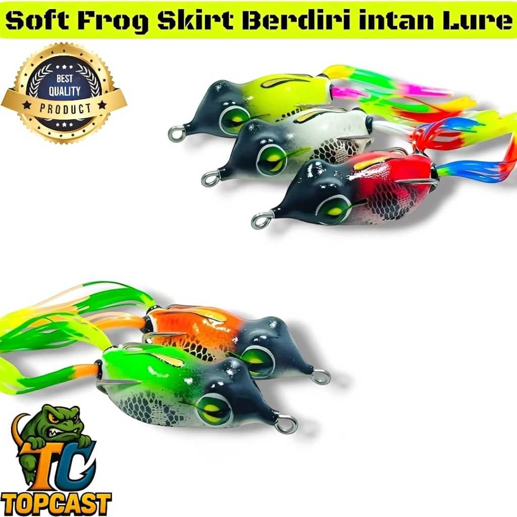 SOFT FROG BERDIRI INTAN LURE UKURAN 4,5& 5CM HOOK VMC