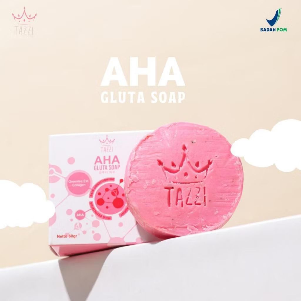 sabun tazzi AHA pink tazzi