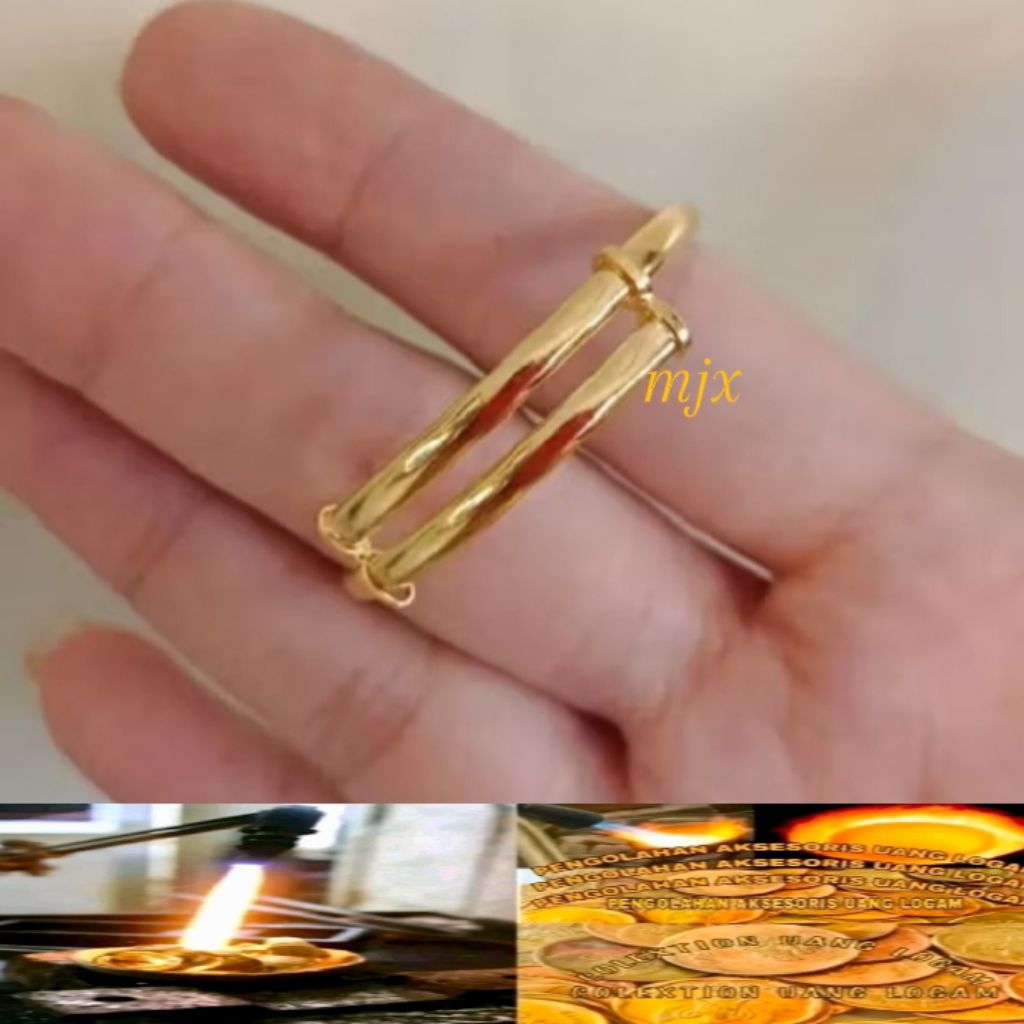 Gelang Anak Bayi Perempuan Lapis Emas 24K Anti Karat Aksesoris Perhiasan Gold