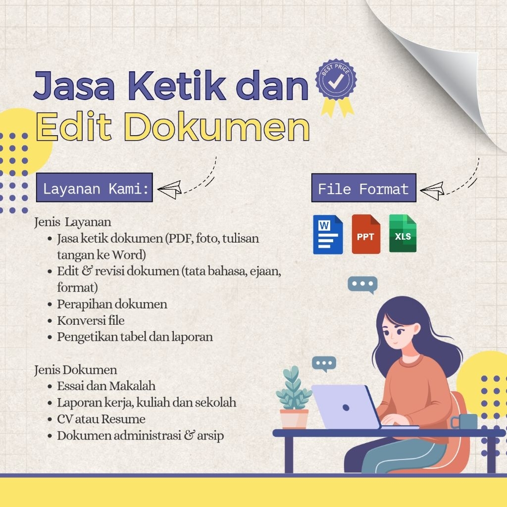 Jasa Ketik, Edit dan Buat Dokumen (Termasuk CV)