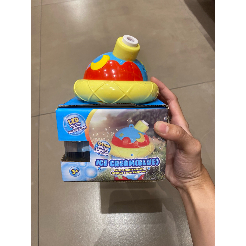Miniso - Ice Cream Electric Bubble Machine with LED (Blue)