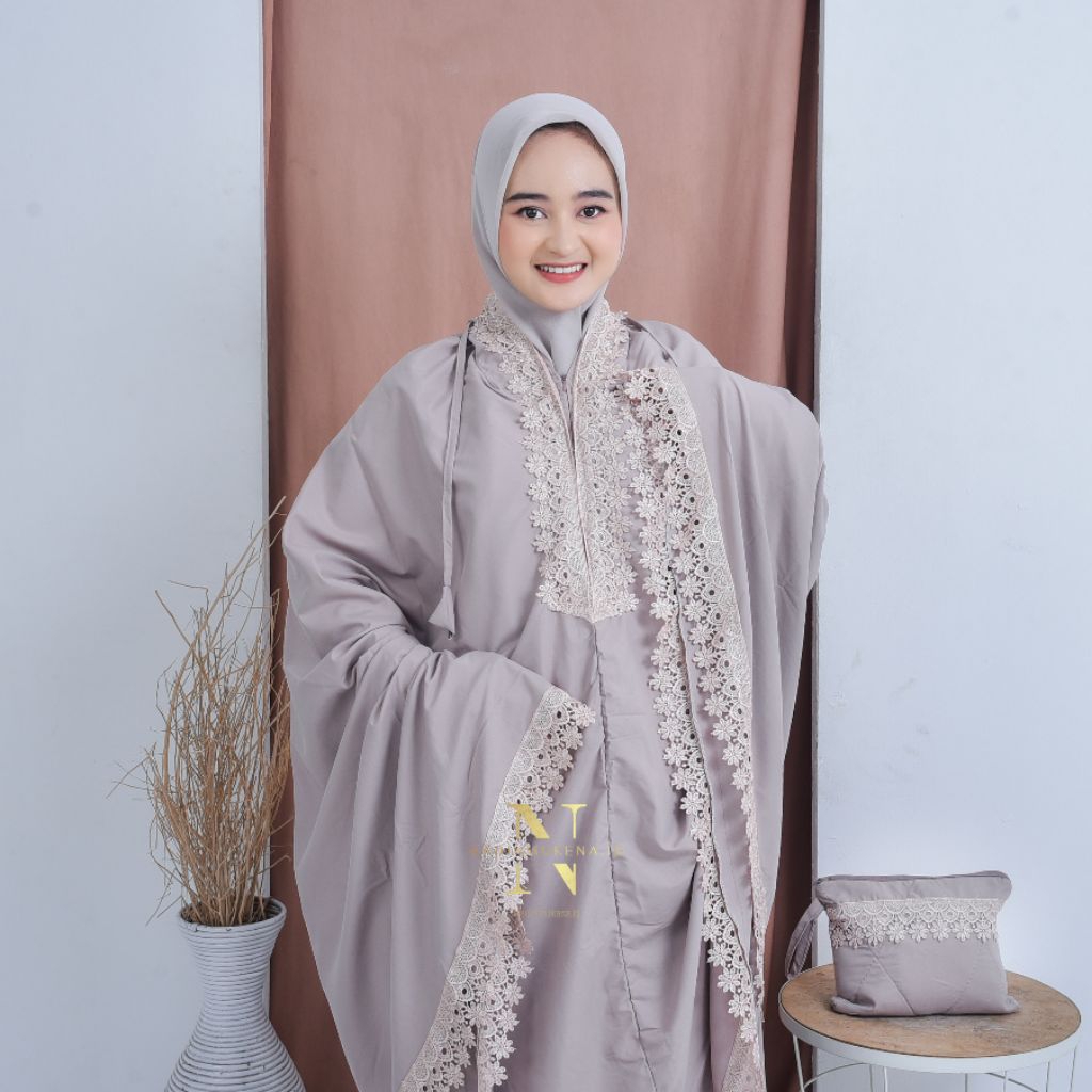 mukena Dewasa 2in1 katun premium renda mewah series    #mukena terbaru 2026# mukena putih premium me