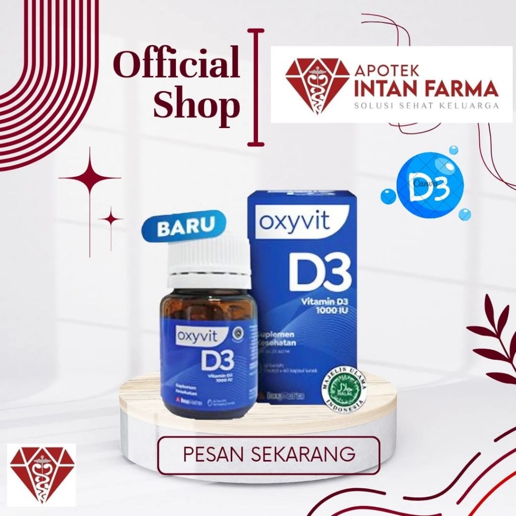Oxyvit D3 vitamin D3 1000 IU 1 botol