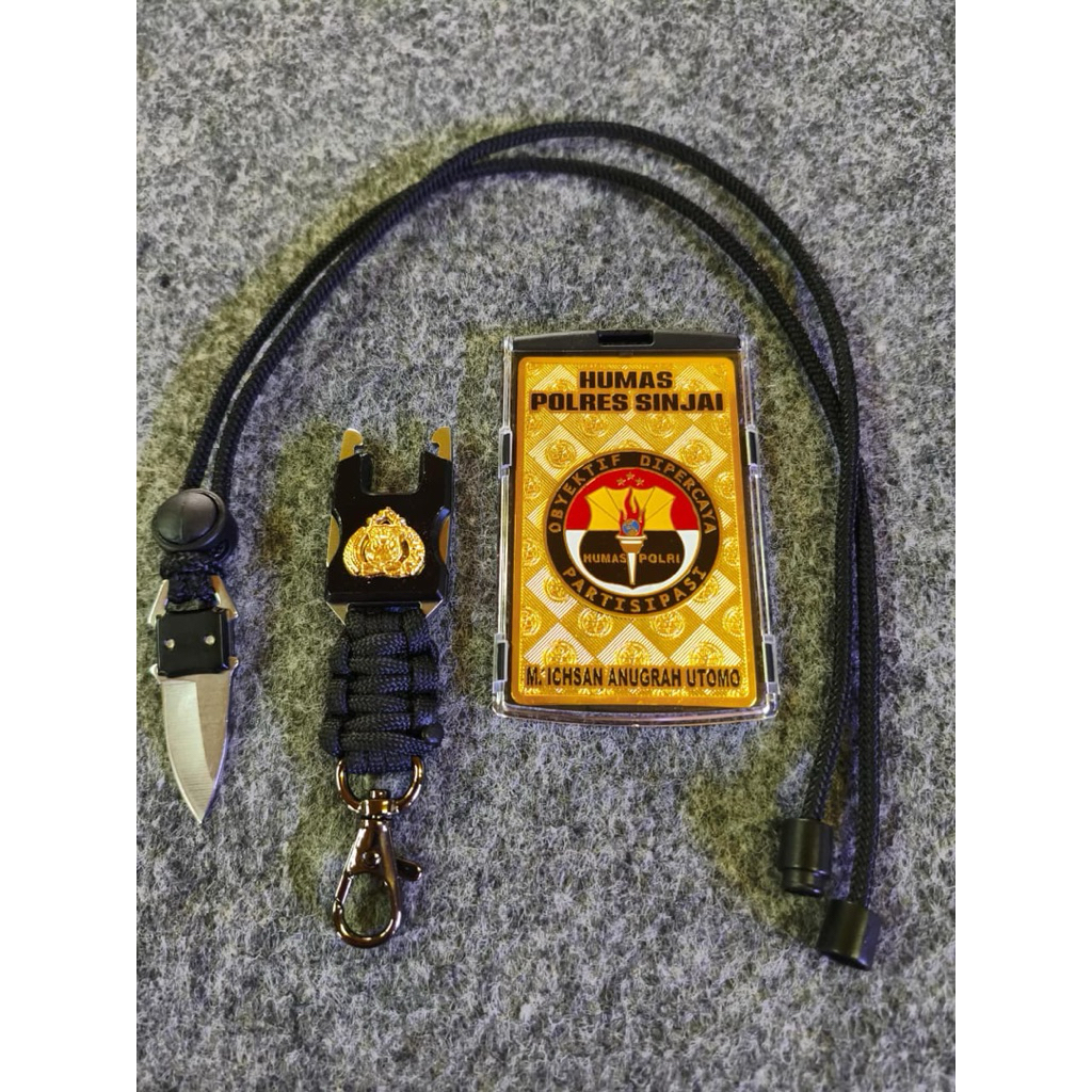 Plat id lencana Bareskrim reserse reskrim 1 sisi