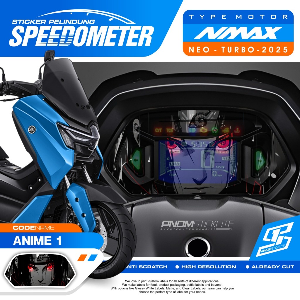 STICKER SPEEDOMETER NMAX NEO NMAX TURBO 2025 ANTIGORES SPIDO METER MOTOR NMAX MOTIF ANIME
