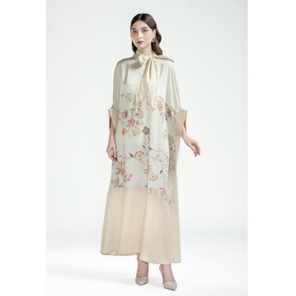 (NEW) Benang Jarum x Raisa - Festive Finesse Maxi Dress (Sand)