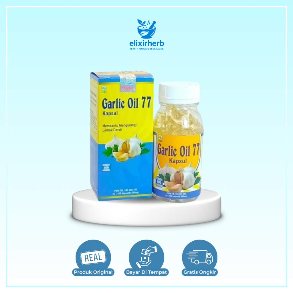 Garlic Oil 77 POM isi 100 Capsul | Kapsul Garlic Oil 77 Isi 100 Kapsul