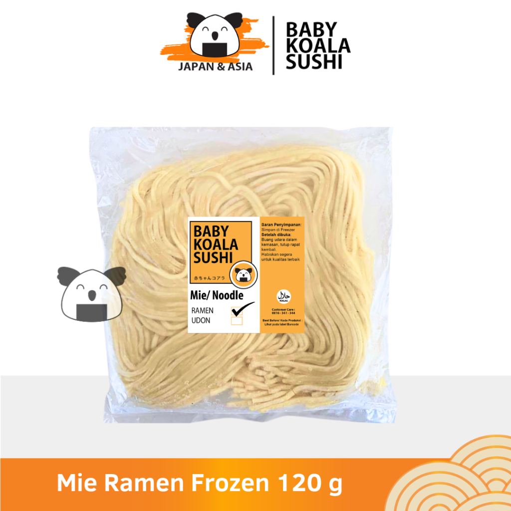 MIE RAMEN Plain Frozen Tanpa Bumbu 120 g Halal | Ramen Noodle Frozen Jepang