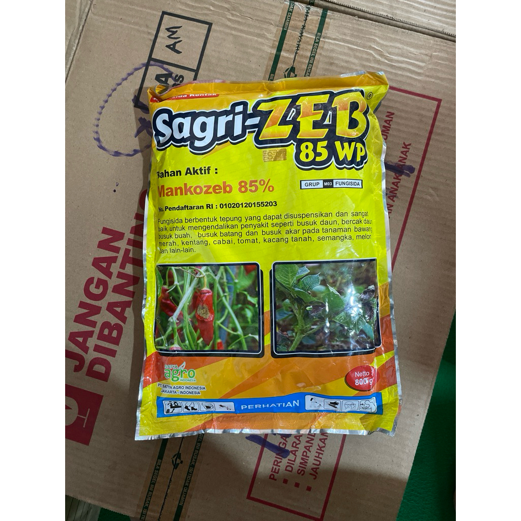sagrizeb 85wp 800gram sagri-zeb kuning mankozeb 85% sagri zeb