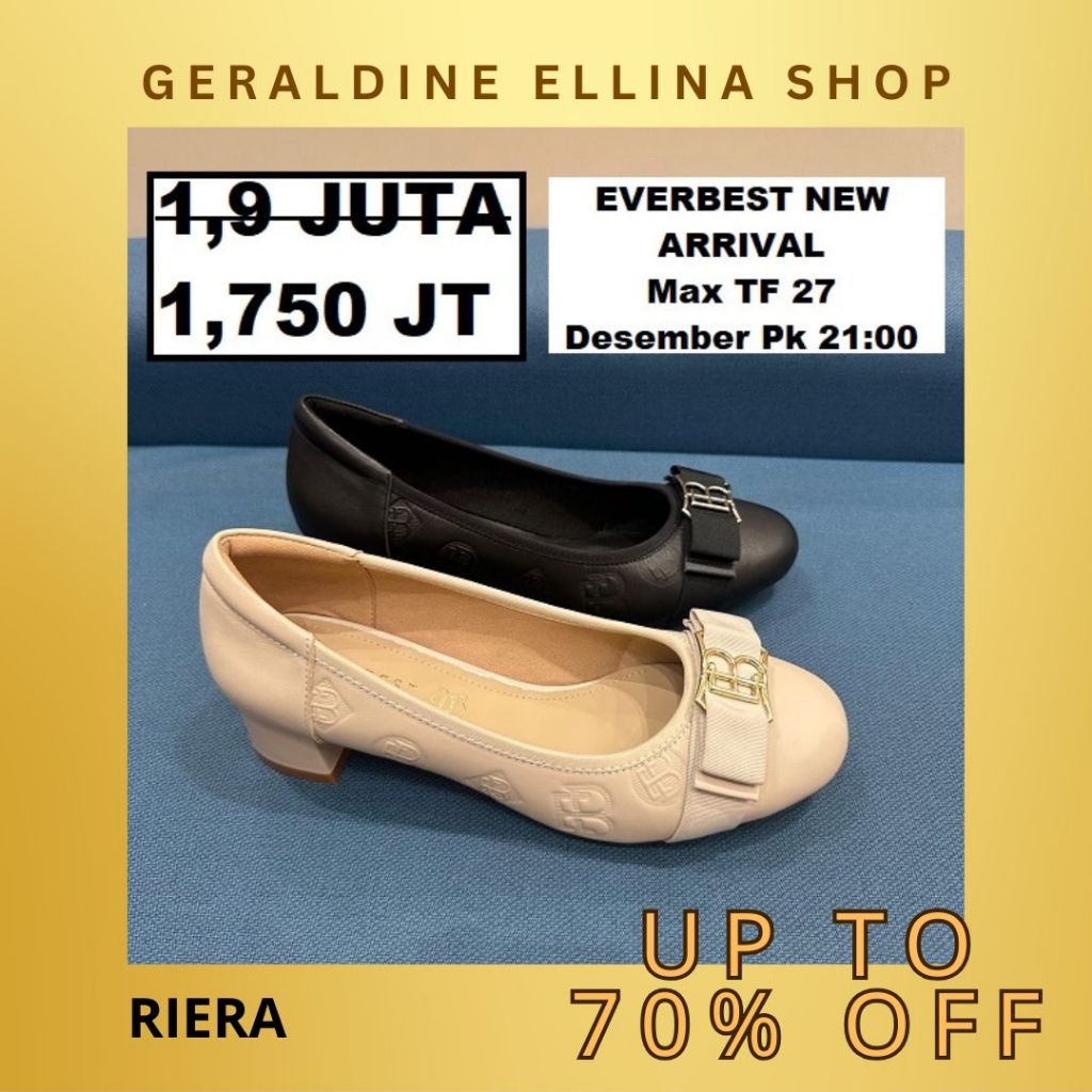 Sepatu heels wanita Everbest sale original seri INGE 100% asli