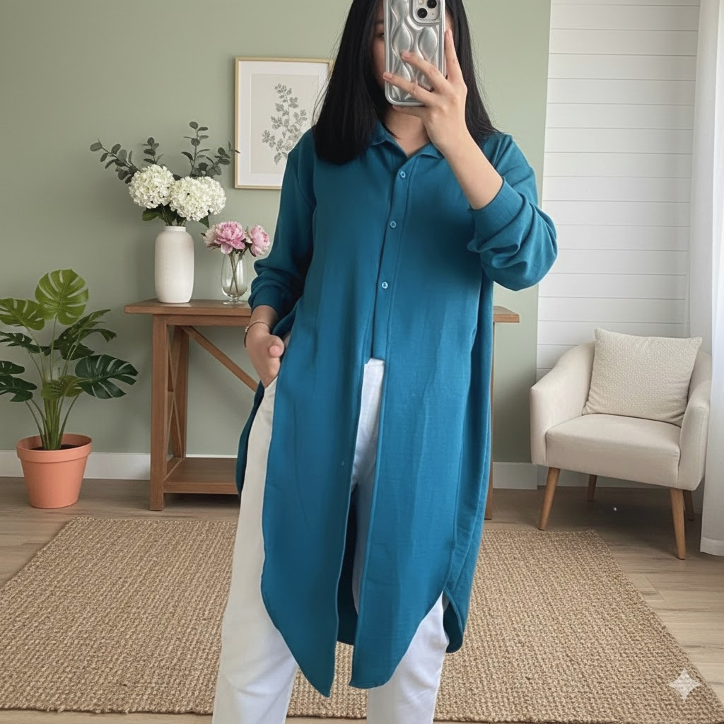 RIRA TUNIK BLOUSE CRINCLE -02 baju tunik wanita