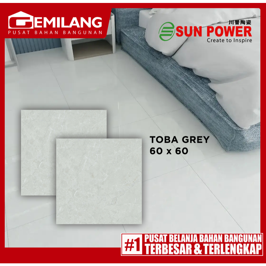 SUN POWER GRANIT TOBA GREY 60 x 60