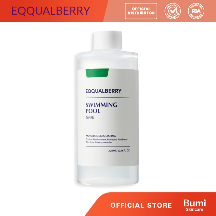 EQQUALBERRY Swimming Pool Toner 300ml/Eqqualberry Facial Toner/For Textured Skin/Smoothing/Pore Care