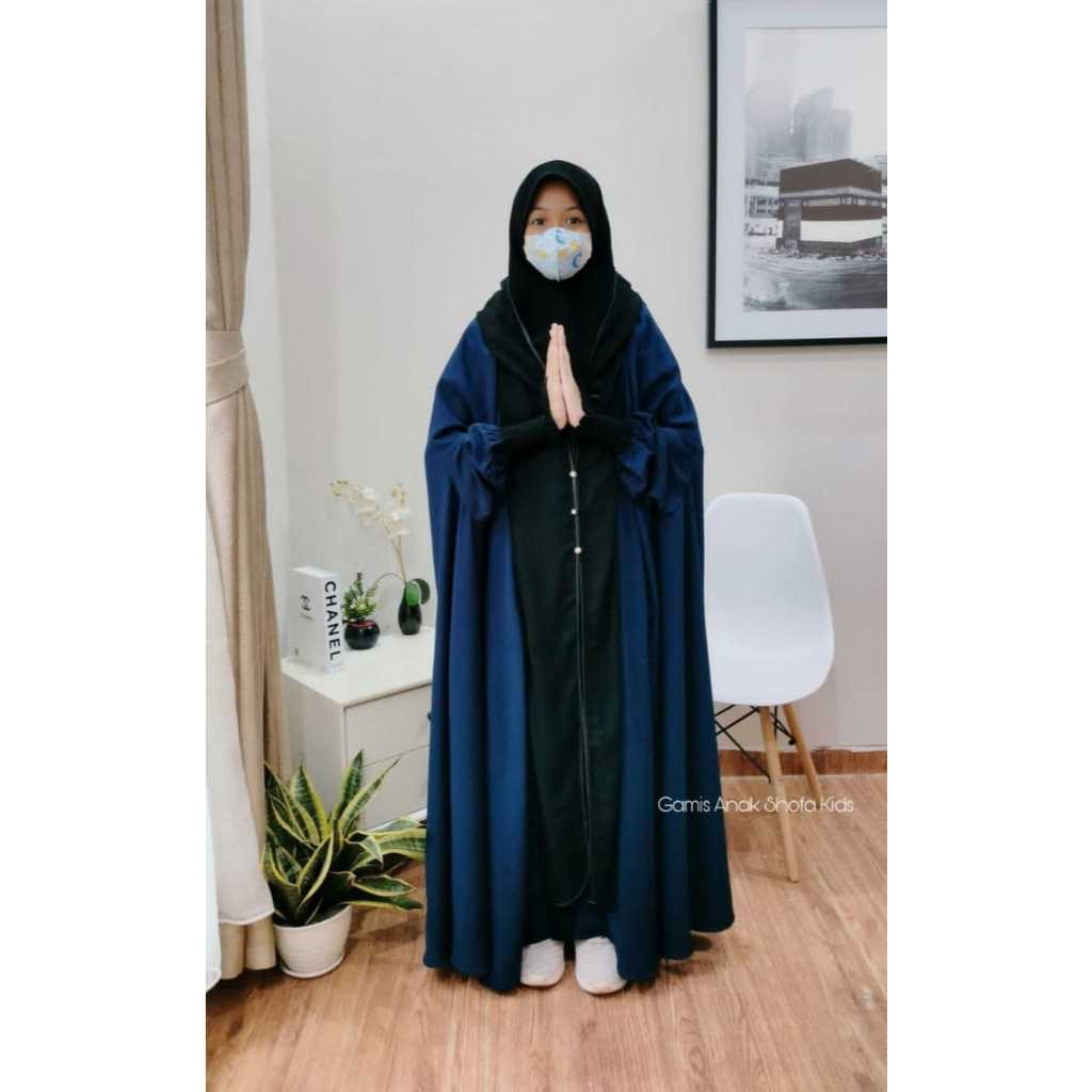 OVERHEAD SAUDIA CASUAL GAMIS SYARI ANAK BY SHOFA KIDS (NAVY)
