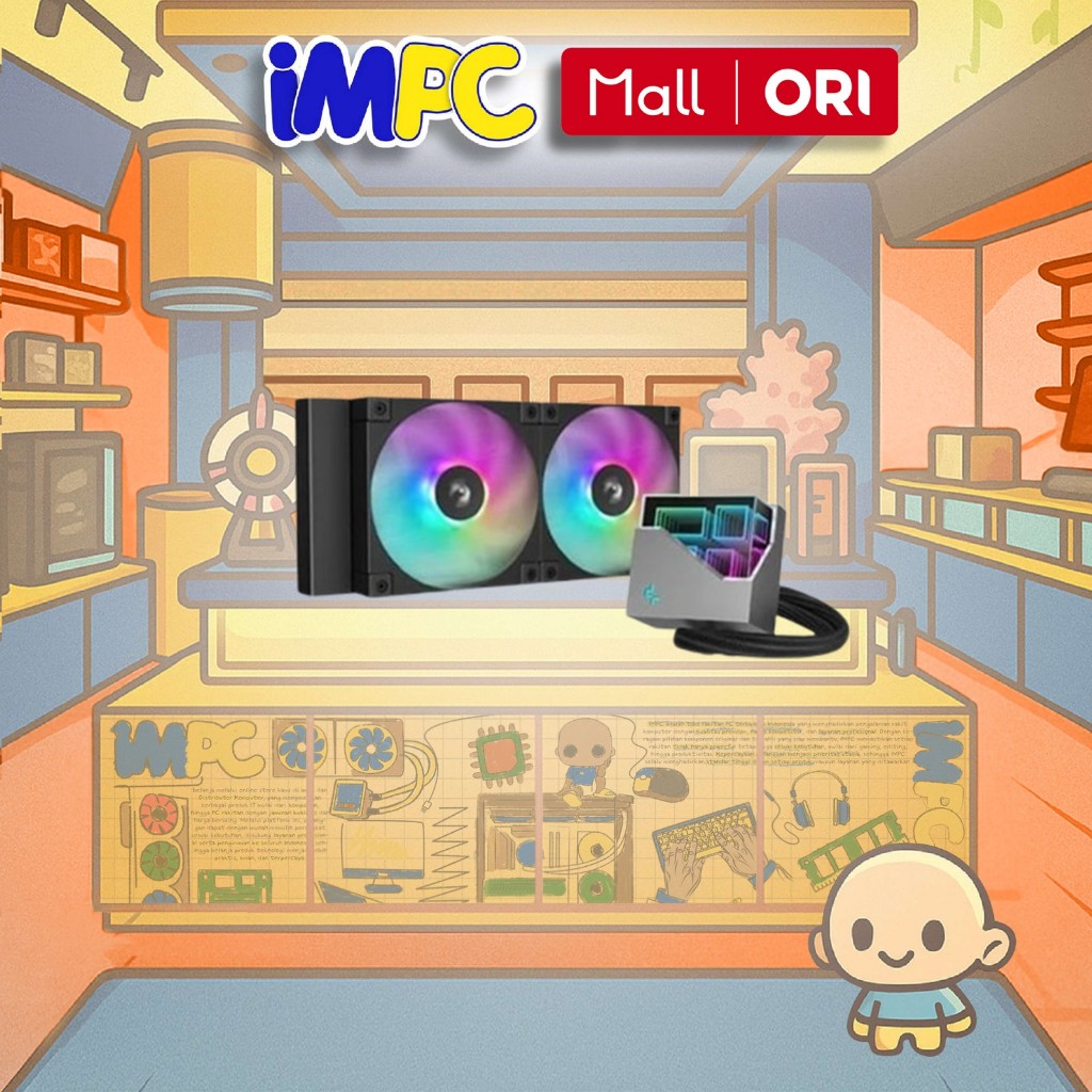 Deepcool LT240 ARGB 240mm AIO CPU Cooler - BLACK