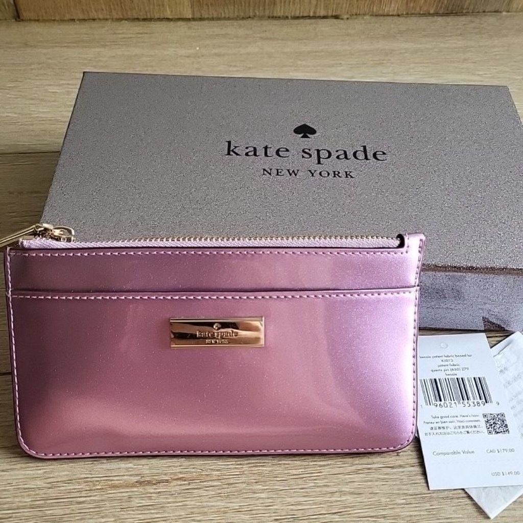 Kate spade wallet large patent card holder