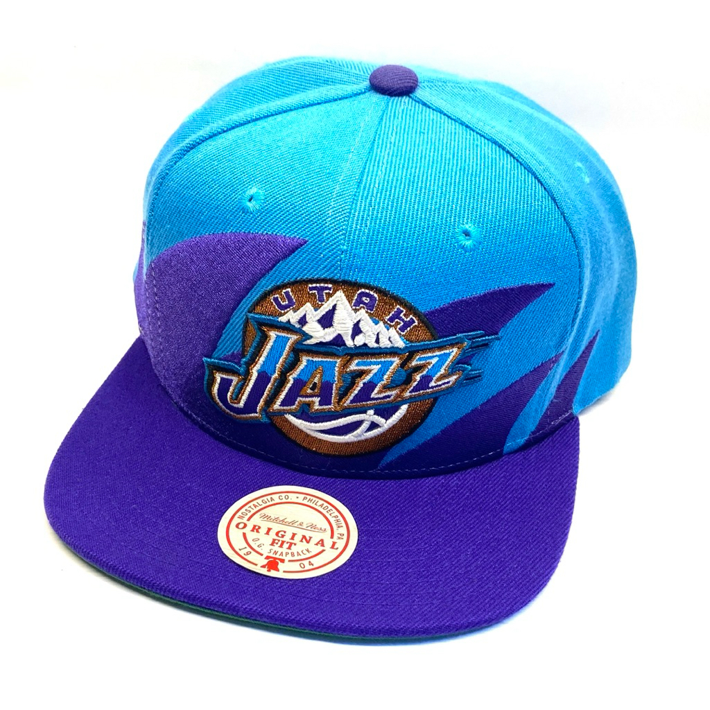 Topi Mitchell & Ness NBA HWC Utah Jazz Shark Tooth Light Blue Purple