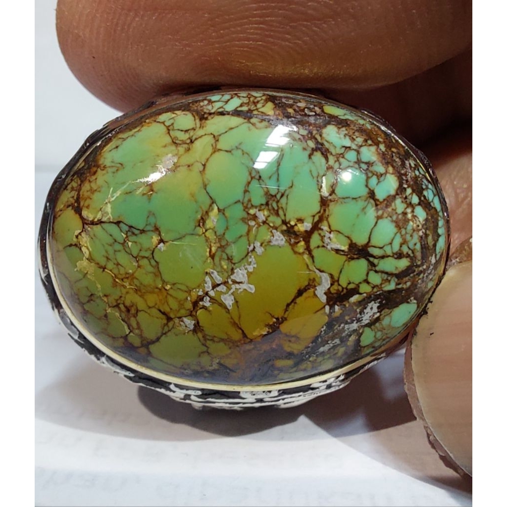 PIRUS HUBEI XINJIANG TOSCA HIJAU GRADASI KUNING EST DIM 25x18,5x7,5 RING 10