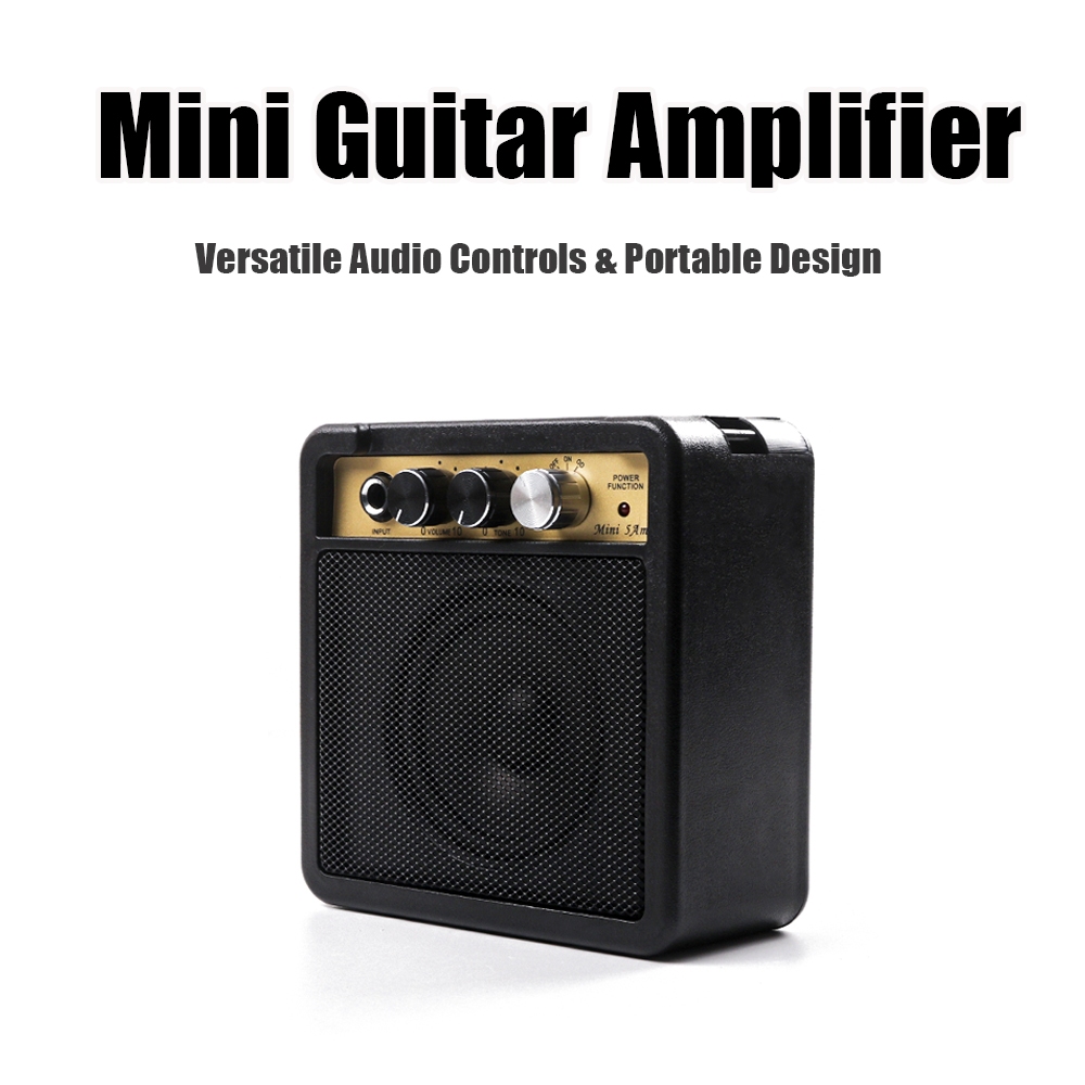 Amplifier Gitar Mini, Amplifier Gitar dengan Klip Belakang, Speaker, Aksesori Gitar untuk Gitar Akus