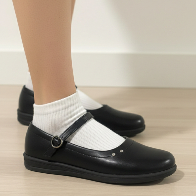[PREMIUM] Sepatu Mary Jane Wanita 8005 - Klasik & Manis untuk Sekolah/Kuliah