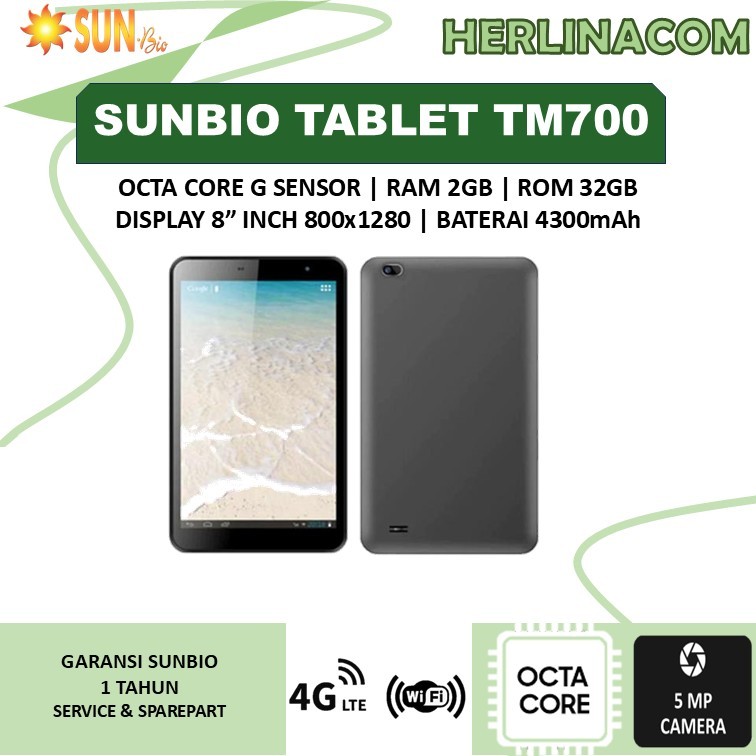 SUNBIO Tablet SB TM700 Ram 2Gb Rom 32Gb 8" Inch 4G