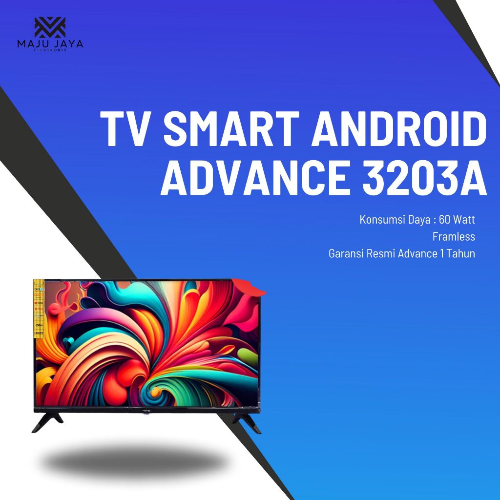 TV SMART ANDROID 32 INCH ADVANCE ADV3203A ADV-3203A ADV 3203 A FRAMELESS