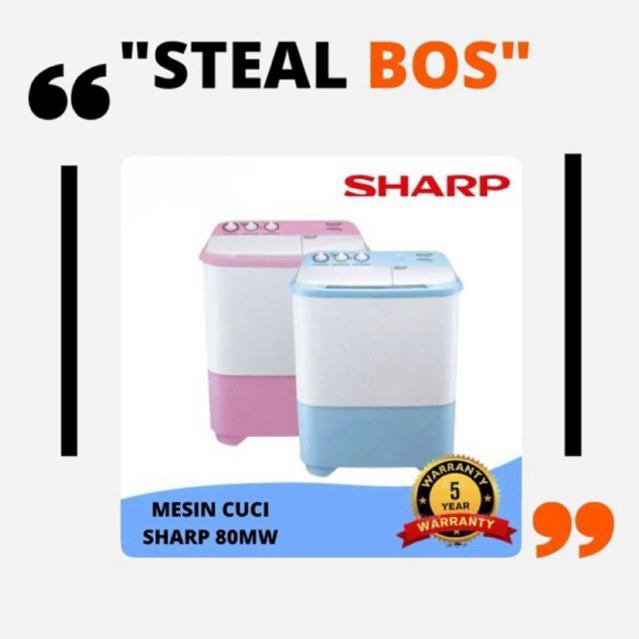 SHARP mesin cuci 80 mw sharp mesin cuci 2 tabung kg ES-T80MW