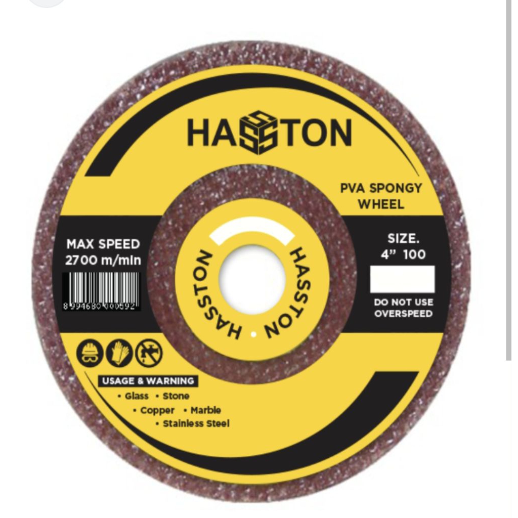 HASSTON PROHEX PVA SPONGE WHEEL - Batu Poles Sponge Kaca Batu Gerinda