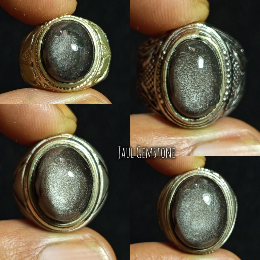 batu bulu monyet natural/batu cincin bulu monyet asli/batu cincin bulu mongkey klep silver super lan