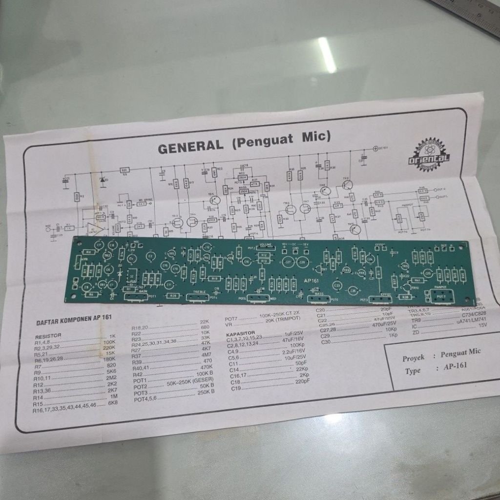 PCB AP161 Penguat Mic merk Oriental