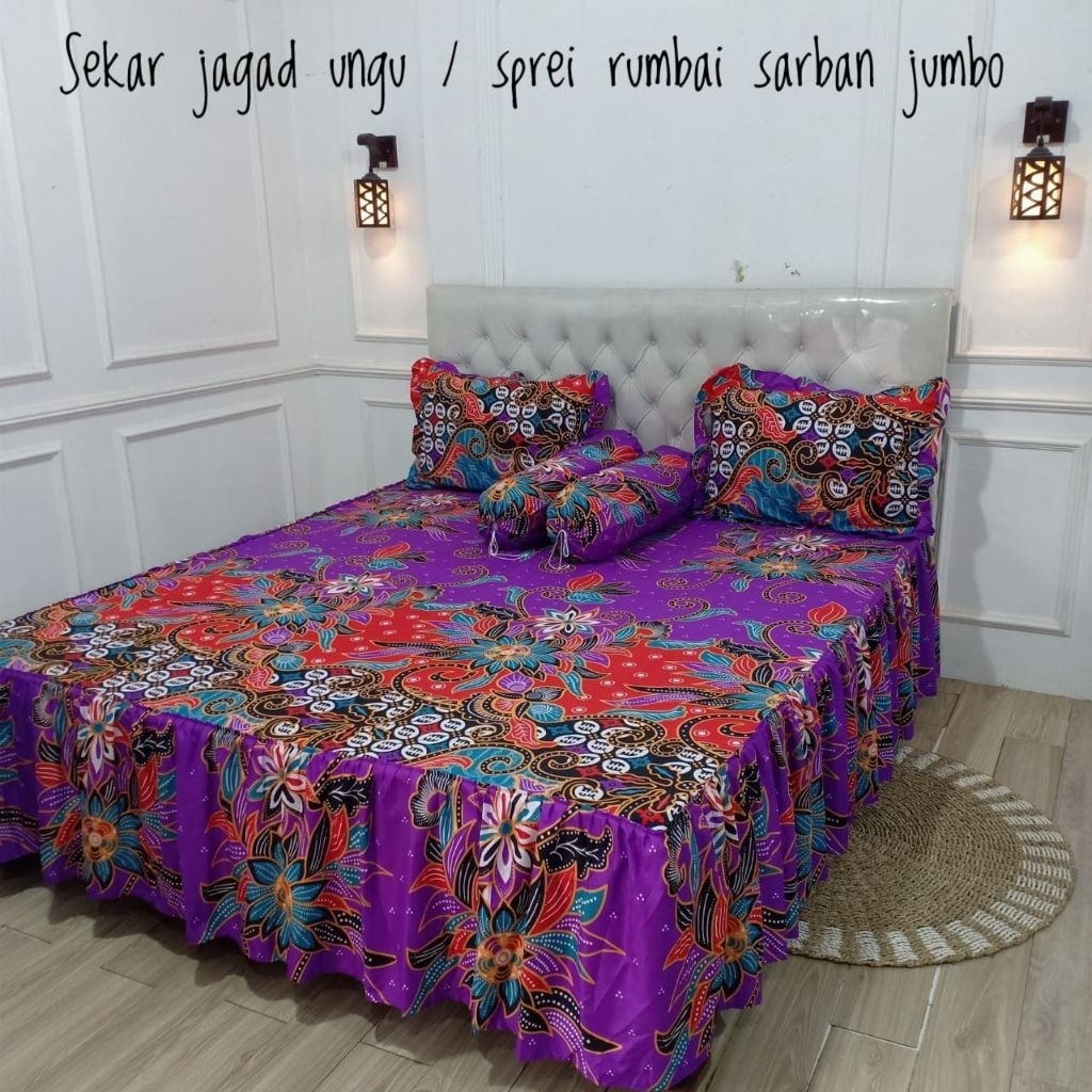 sprei rumbai ukr 160x200x20 sarban jumbo ukr 50x70