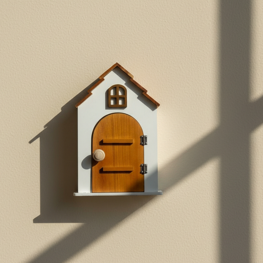 Kotak Meteran Listrik Kayu Shabby Chic Model Rumah Belanda - Box PLN Prabayar Token Ukuran Besar Cus