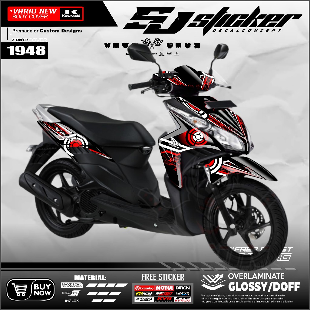 1948 sticker decal motor aksesoris motor vario techno 110 fullbody (cod)