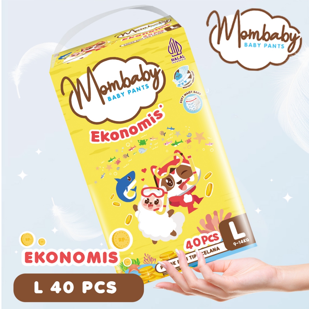 Mombaby Pants Ekonomis Mega  Pack -  L 40Pcs