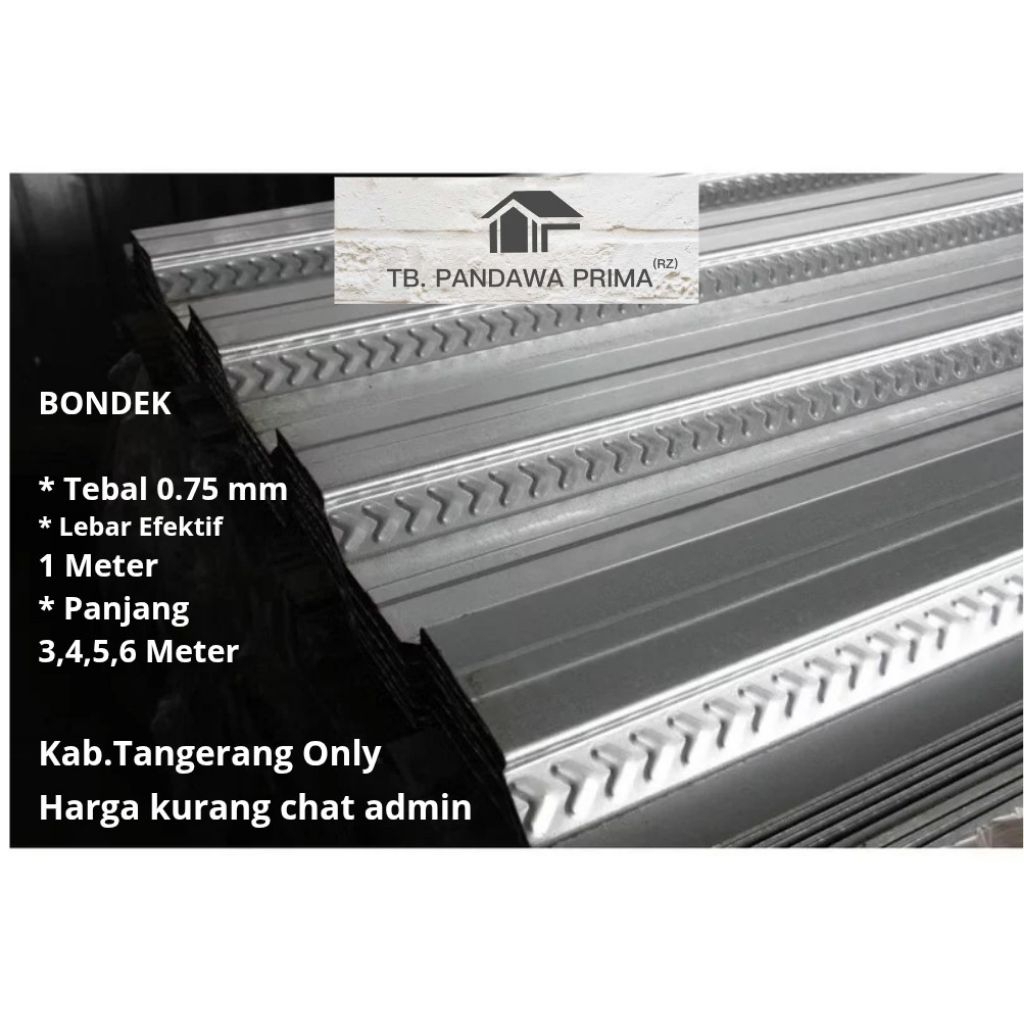 BONDECK/FLOORDECK/BONDEK/0.75mm(Panjang3,4,5,6meter)