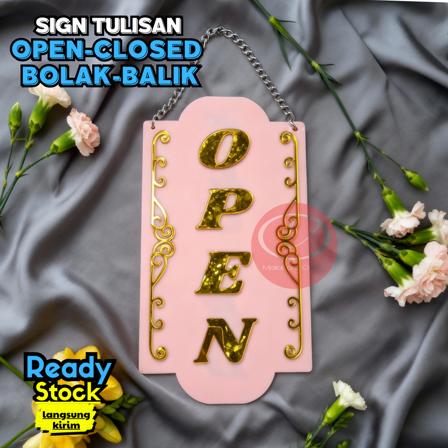 Tulisan Buka Tutup Sign Buka Tutup | Papan Tulisan Buka Tutup Akrilik 0037