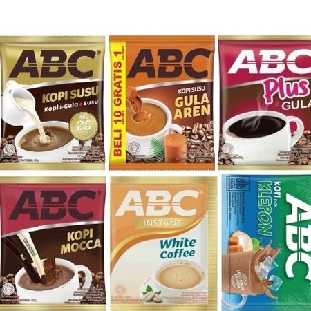 Kopi ABC Renceng All Varian [ 1 Renceng Isi 11 Pcs ] || ABC Plus Gula ABC Kopi Susu ABC Kopi Mocca